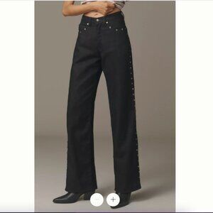 DL1961 Kaylen Embellished High-Rise Tapered Jeans